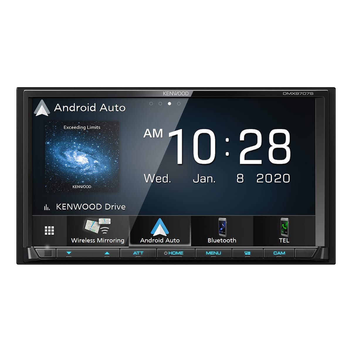  KENWOOD DMX9707S 6.95 インチ静電容量式タッチ スクリーン、カー ステレオ、有線およびワイヤレス CarPlay および Android Auto、Bluetooth、AM/FM ラジオ、MP3 プ...