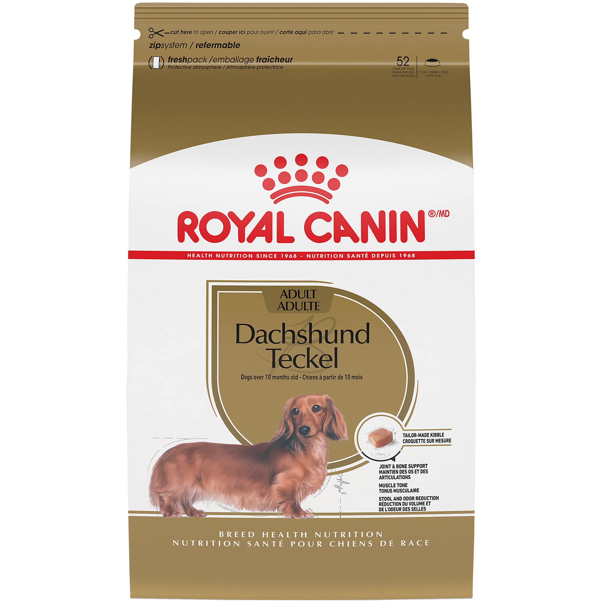 Royal Canin ダックスフント成犬種専用ドライドッグフード、10ポンドバッグ