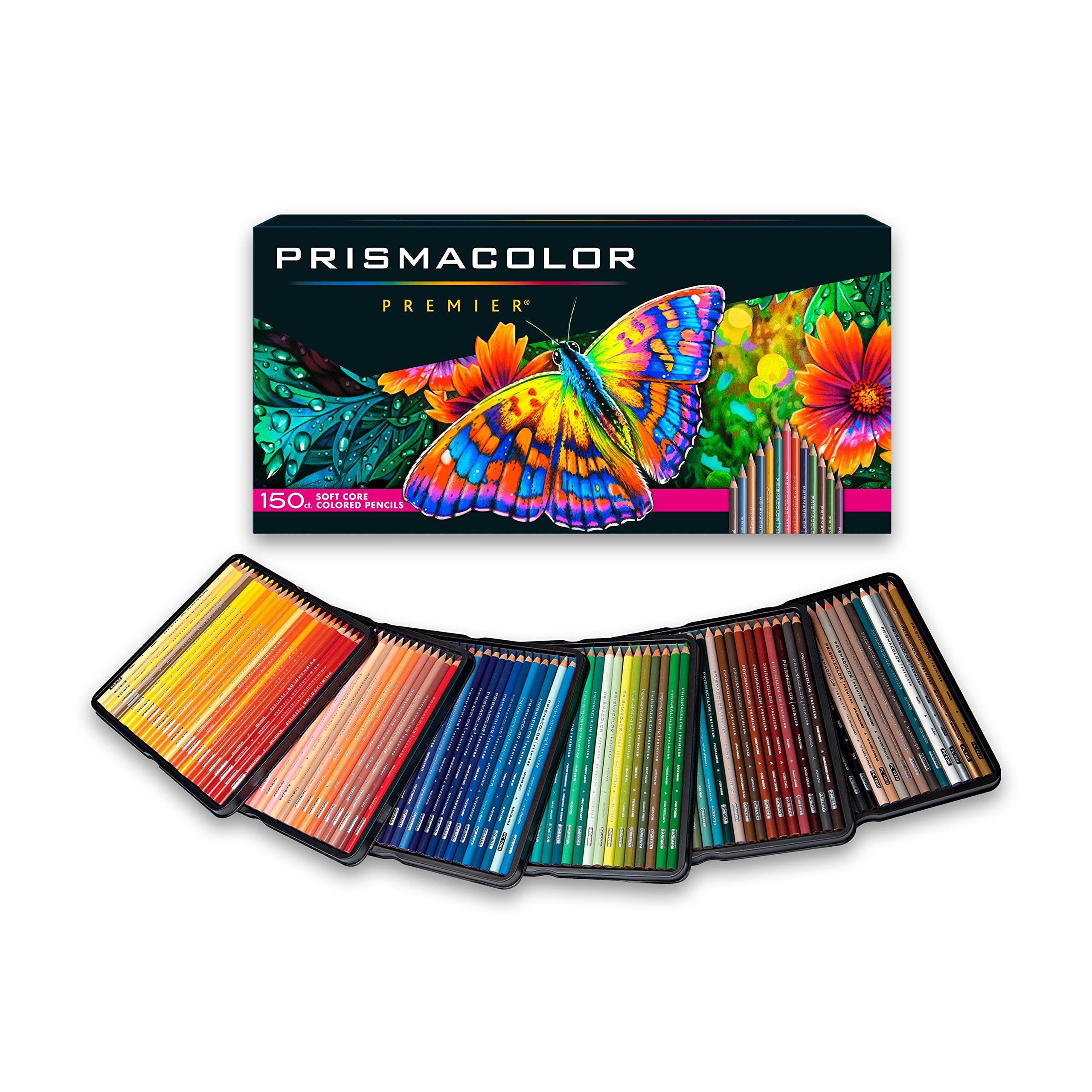 Prismacolor プレミア色鉛筆 |デッサン、スケッチ、大人の塗り絵用画材 |ソフトコア色鉛筆 150本パック