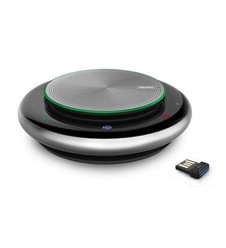  Yealink Bluetooth スピーカーフォン マイク付き USB スピーカー Teams 認定 CP900 ワイヤレス 強化されたノイズ低減アルゴリズム ホーム オフィス 360 音声ピ...