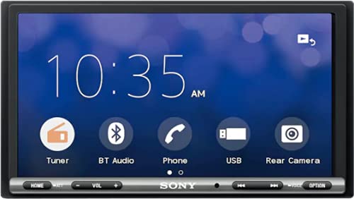 Sony 6.95 インチ - Apple Car Play/Android Auto デジタル メディア レシーバー、Bluetooth およびバックアップ カメラ入力付き