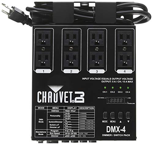 CHAUVET DJ DJ DMX-4 LED 照明調光器/リレー パック |照明アクセサリー