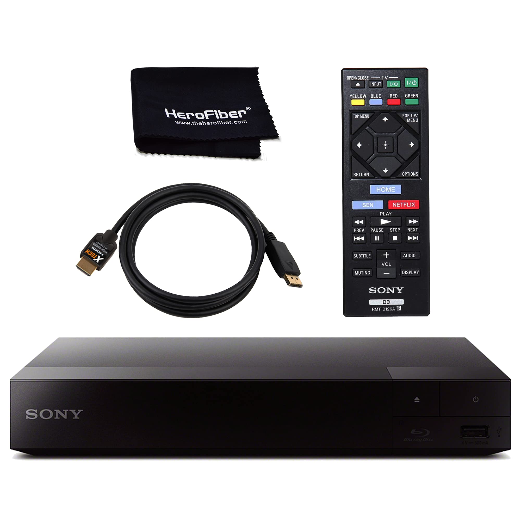  HeroFiber HDMI 付き TV 用 Sony DVD/Blue Ray プレーヤー、WiFi 付き 4K スマート DVD プレーヤーはストリーミングやホームシアターに最適です。 DVD ブルーレイ...