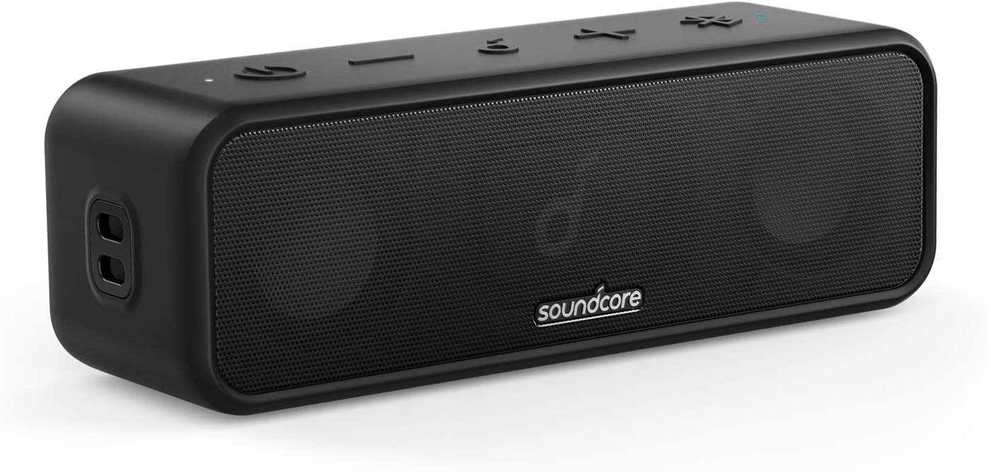  Soundcore 3 by 、ステレオサウンド付き Bluetooth スピーカー、24 時間再生、IPX7 防水、純チタンダイアフラムドライバー、PartyCast、BassUp、アプリ、カスタム...