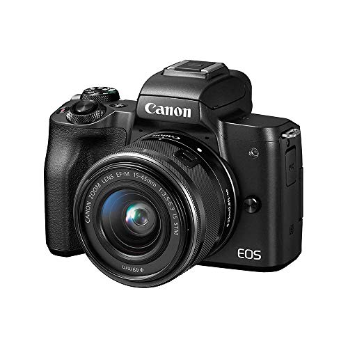 Canon EOS M50 ミラーレス Vlogging カメラキット、EF-M 15-45mm レンズ付き、...