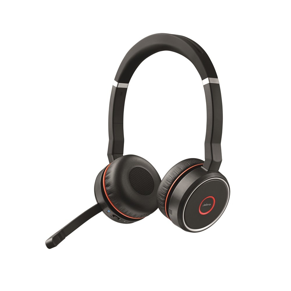 Jabra Evolve 75 UC ステレオ ワイヤレス Bluetooth ヘッドセット/音楽ヘッドフォン Link 370 を含む (米国小売パッケージ)、ブラック