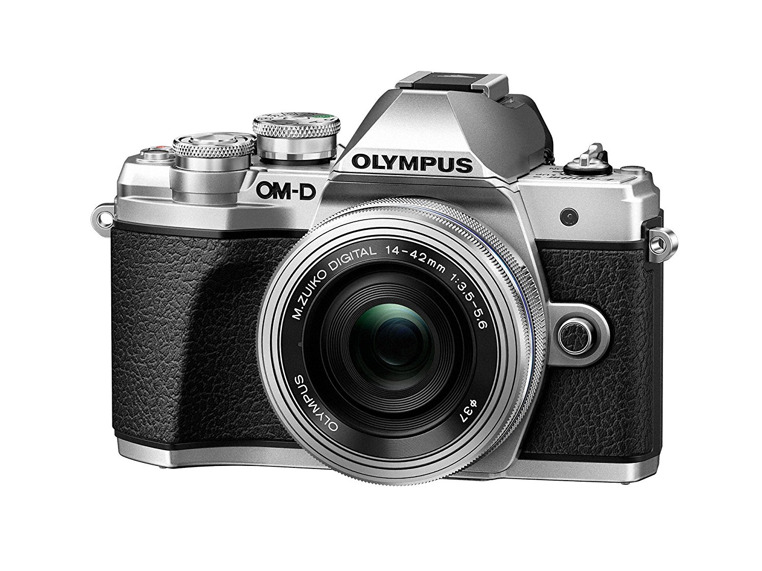 Olympus OM-D E-M10 Mark IIIカメラキット、14-42mm EZレンズ（シルバー）、カメラバッグ＆メモリーカード、Wi-Fi対応、4Kビデオ