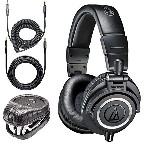 audio-technica ATH-M50x プロフェッショナル モニター ヘッドフォン + Slappa ...