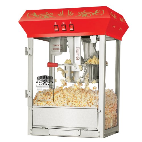 Great Northern Popcorn Company 6100レッドカウンタートップファンデーションポップコーンポッパーマシン、8オンス