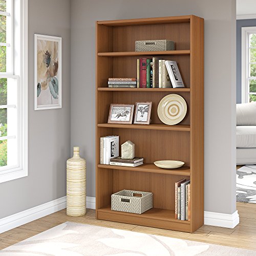 Bush Furniture Universal 5 Shelf Bookcase in Royal Oak (WL12446-03)