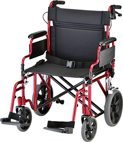  NOVA Medical Products NOVAバリアトリックトランスポートチェア、ロッキングハンドブレーキ付き、頑丈でエクストラワイド車椅子、取り外し可能でフリ...