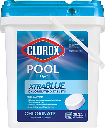 Clorox Pool&Spa XtraBlue 3 フィート持続性塩素化錠剤 35 ポンド