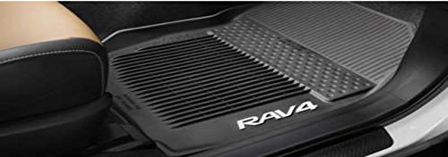 Toyota 純正 Rav4 全天候型フロアライナー PT908-42165-20。ブラックの3点セット。 2013-2018 Rav4 非ハイブリッド。