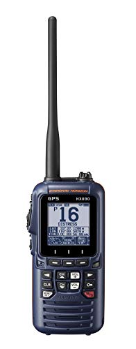 Standard Horizon HX890 ハンドヘルド VHF ネイビー ブルー - フローティング 6 ワット クラス H DSC 双方向ラジオ