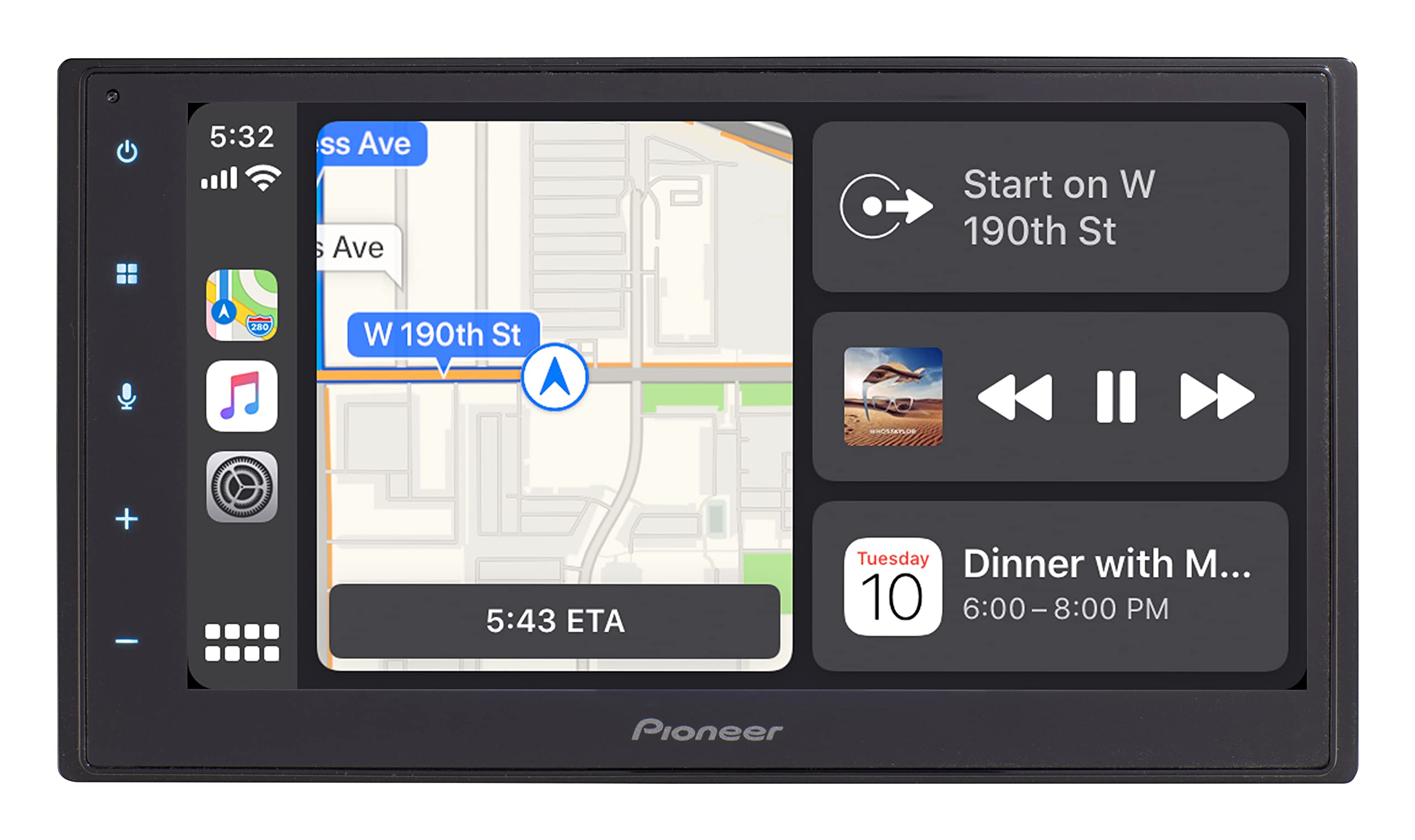  Pioneer Car Electronics DMH-W2770NEX 6.8 インチ Amazon Alexa、Pioneer Vozsis アプリ、Android Auto、Apple CarPlay、Bluetooth、SiriusXM 対応マルチメディア デジタル メディア...