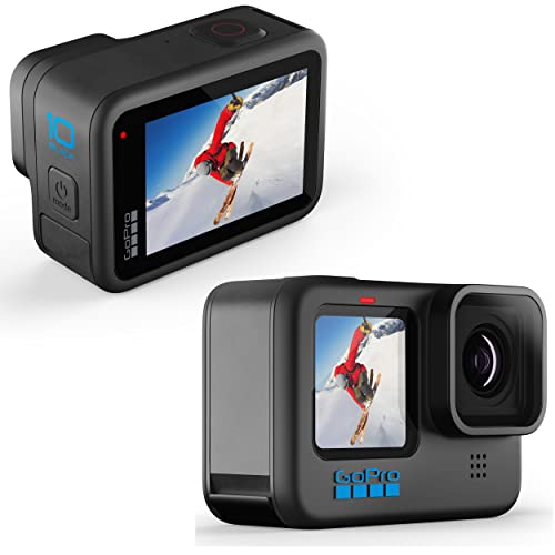  GoPro HERO10 ブラック - 電子商取引パッケージ - フロント LCD およびタッチリア スクリーン付き防水アクション カメラ、5.3K60 Ultra HD ビデオ、23MP 写真...