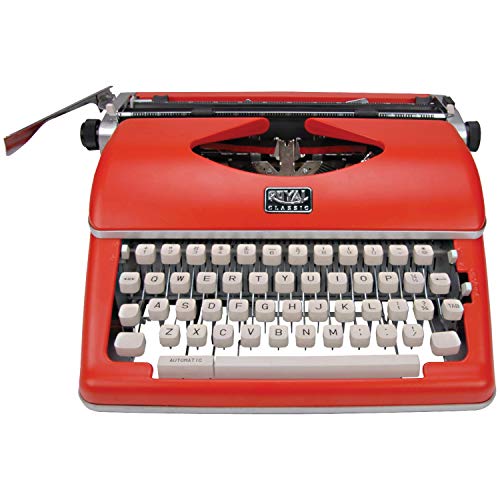  Royal 79120Q クラシック マニュアル メタル タイプライター 44 キーと 88 シンボル キーボード オフィス マシン 手紙または小説用 収納ケース付き、レッド...