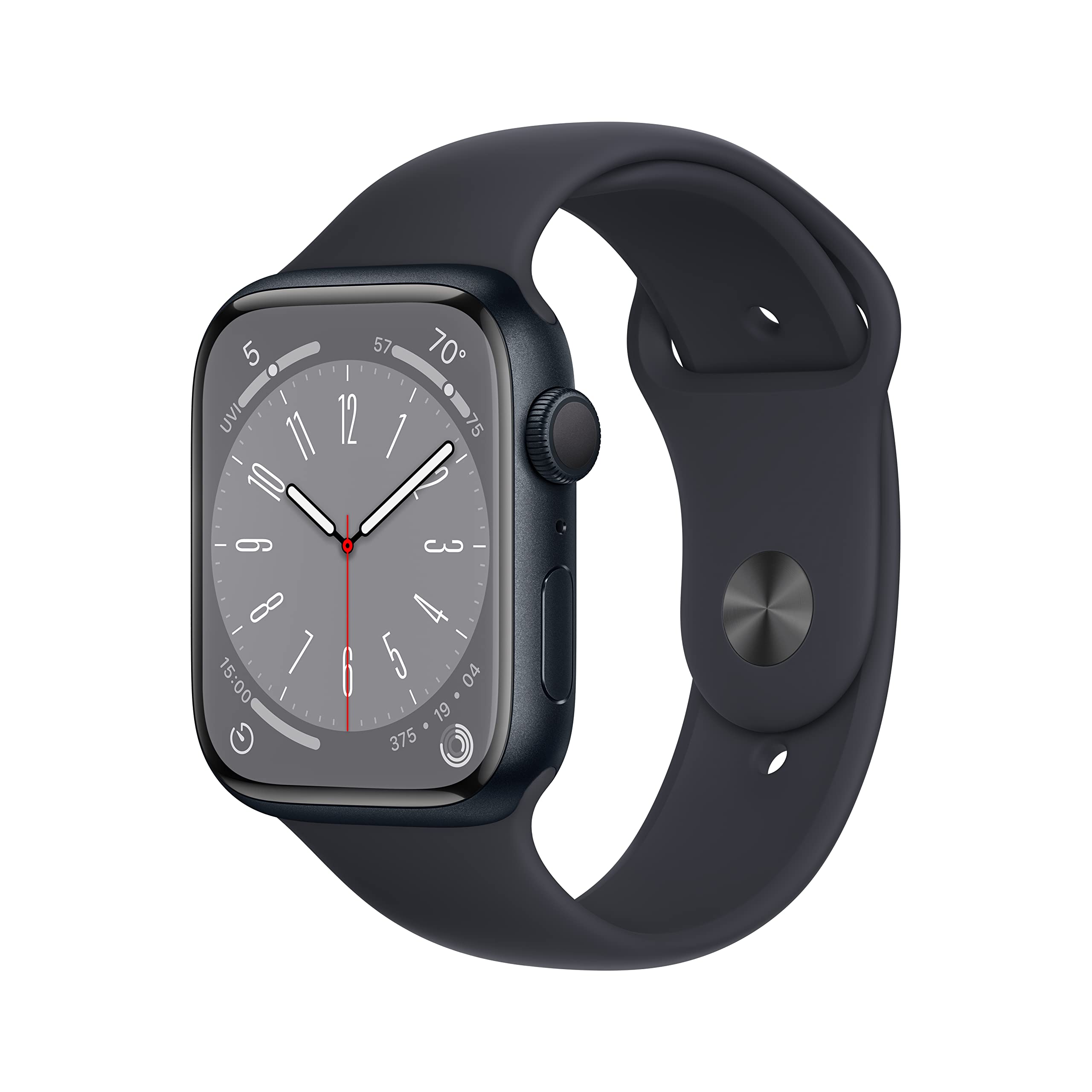 Apple Watch Series 8 [GPS 45mm] スマートウォッチ、ミッドナイトアルミニウムケー...