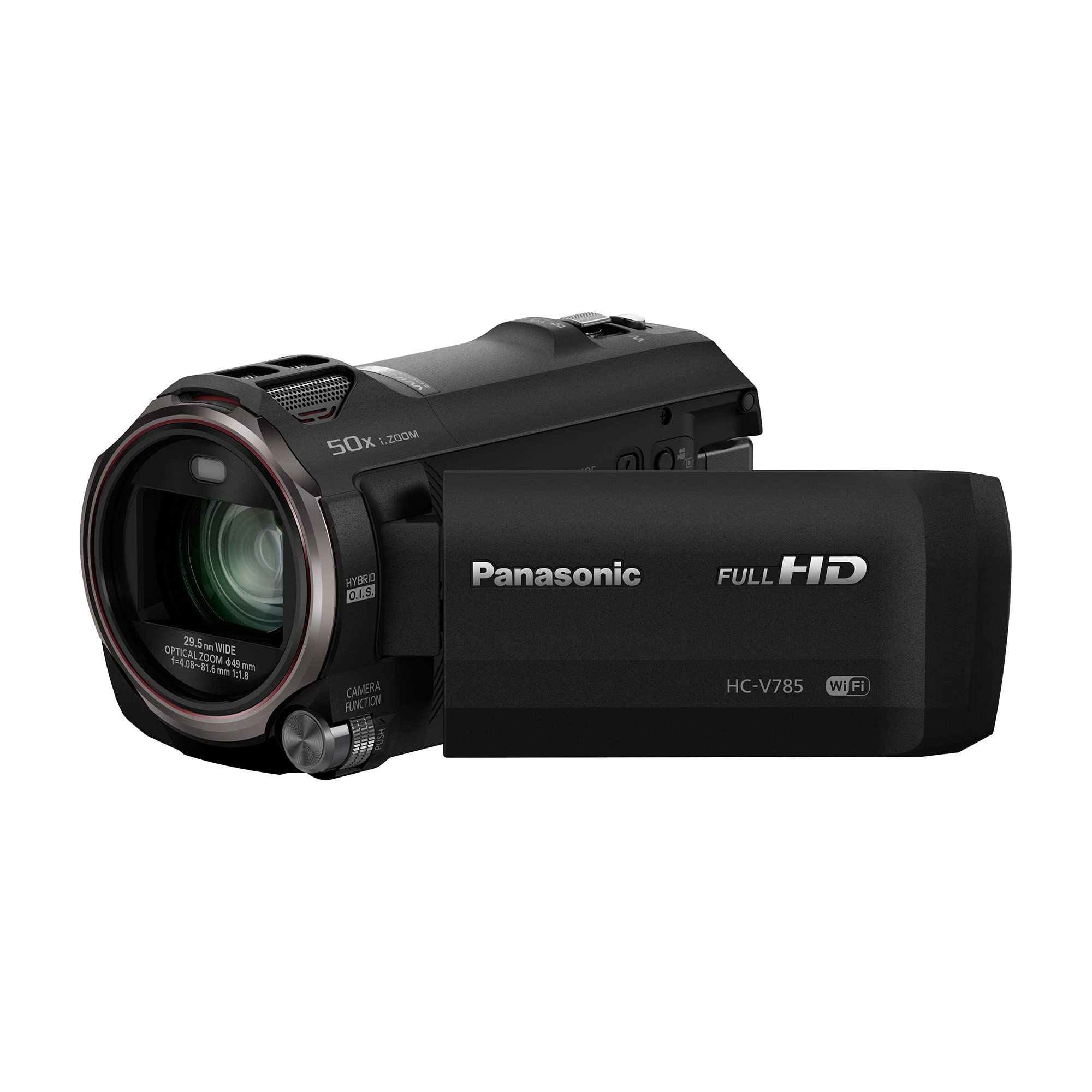 Panasonic フル HD ビデオカメラ ビデオカメラ 20X 光学ズーム 1/2.3 インチ BSI センサー HDR キャプチャ Wi-Fi スマートフォン HC-V785 (ブラック)