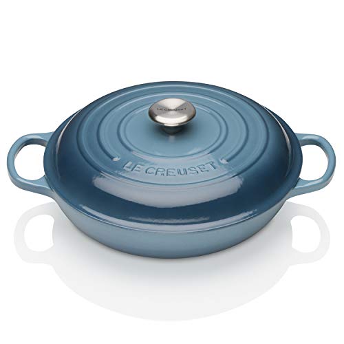 Le Creuset エナメルを塗られた署名の鋳鉄の蒸し煮