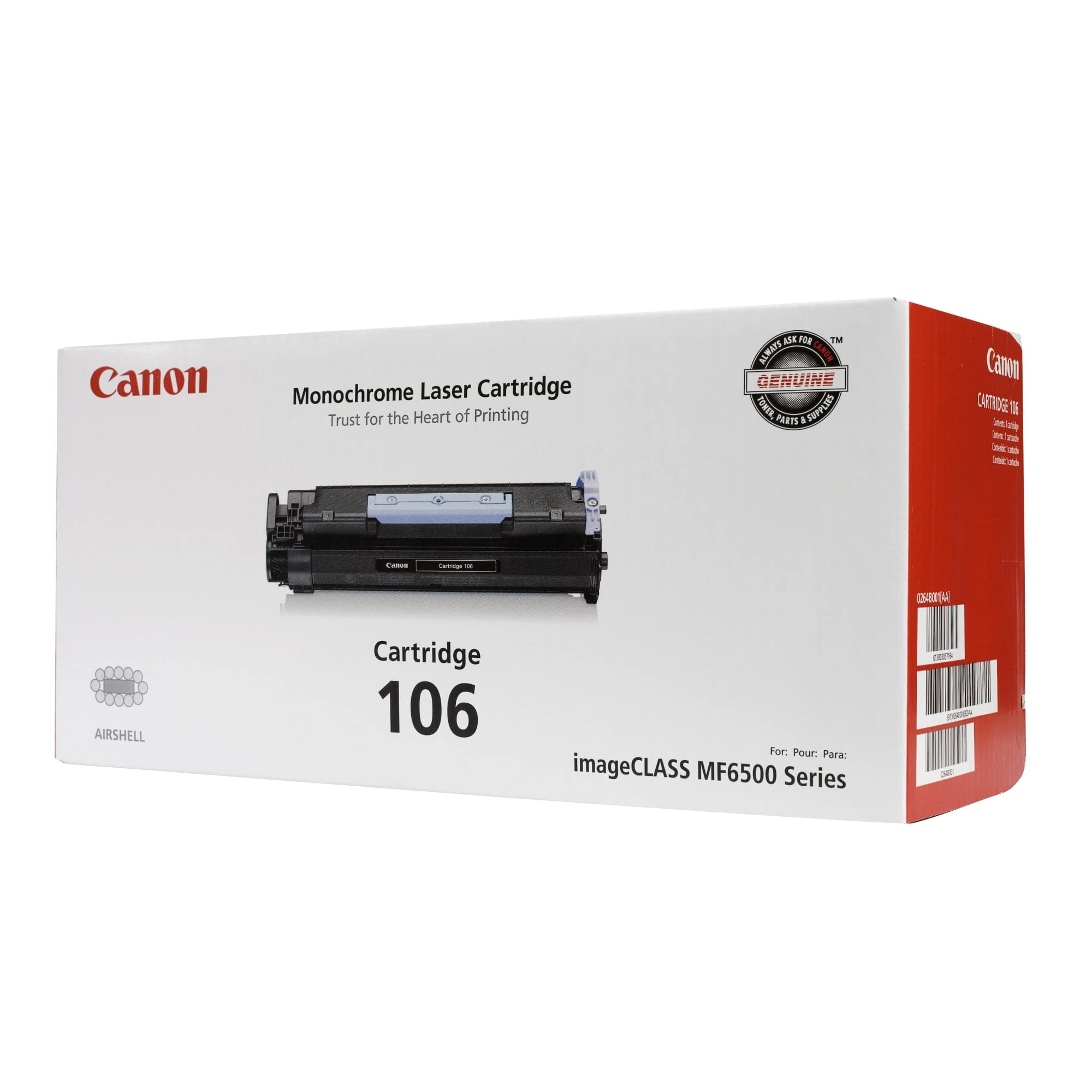 Canon オリジナル 106 トナー カートリッジ - ブラック