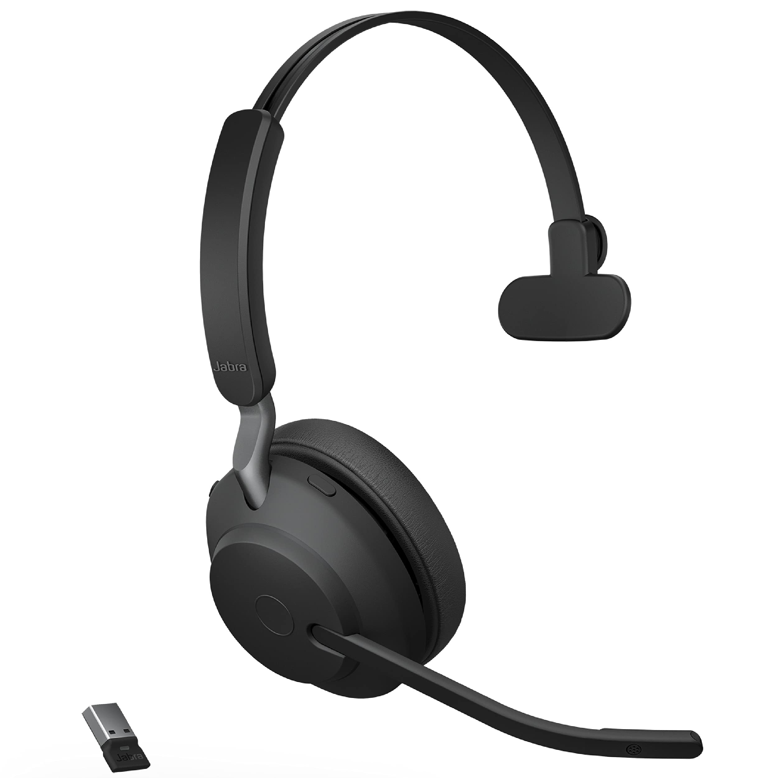 Jabra Evolve2 65 UC ワイヤレス ヘッドセット、Link380a 付き、モノラル、通話と音楽...
