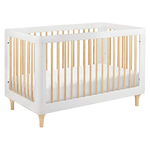 Babyletto Lolly 3-in-1 Convertible Crib with Toddler Bed Conversion Kit、White / Natural