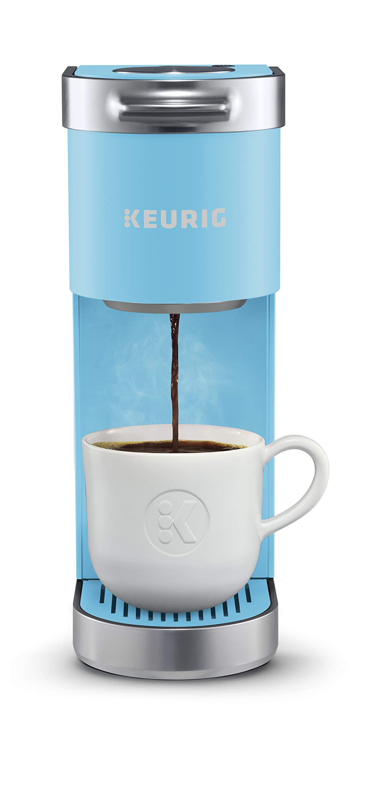 Keurig K-Mini Plus シングルサーブ K カップ ポッド コーヒー メーカー、クール アクア