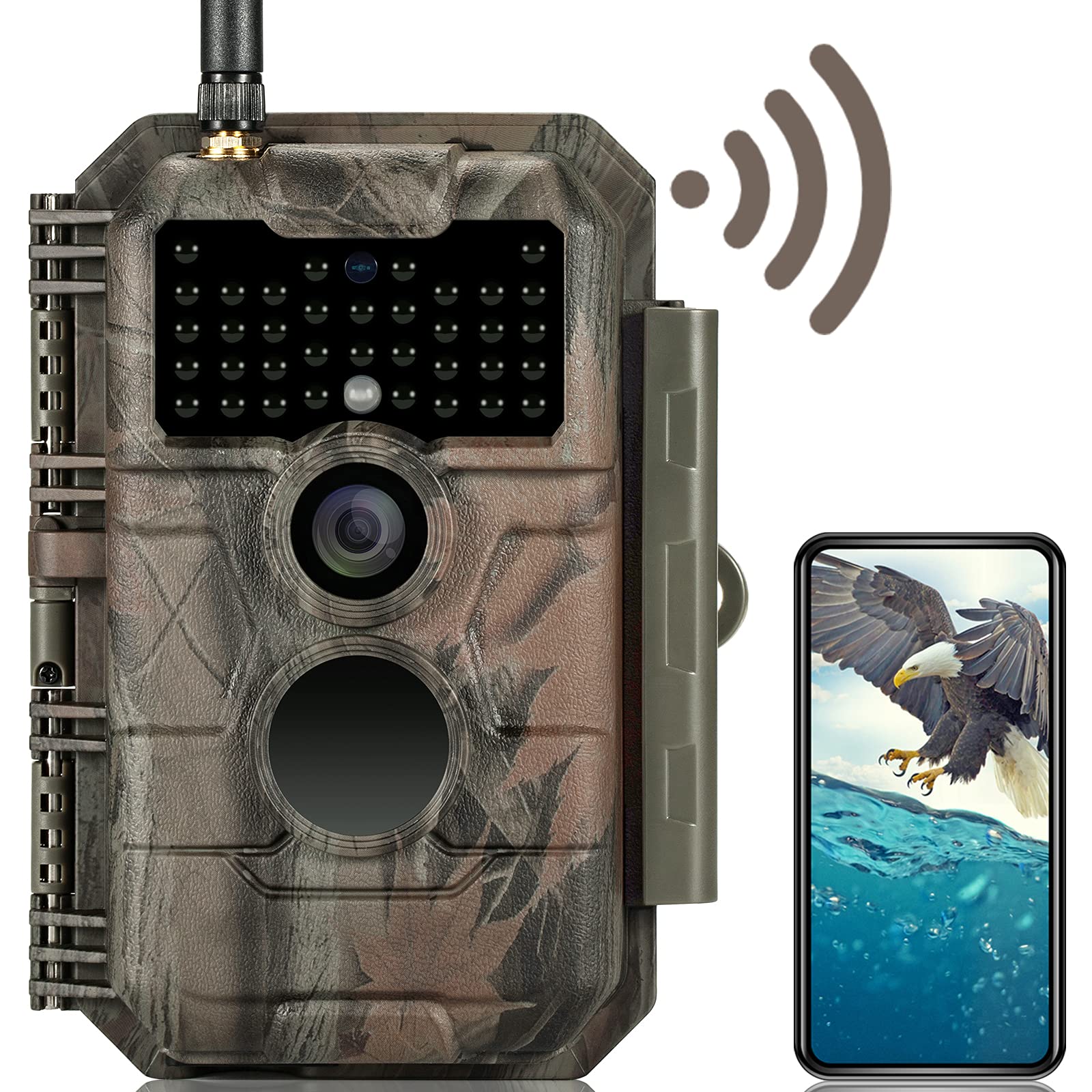  GardePro E6 トレイルカメラ WiFi 24MP 1296P ゲームカメラ グローなし ナイトビジョン モーションアクティベート 防水 野生動物 鹿偵察 狩猟 または財産セ...