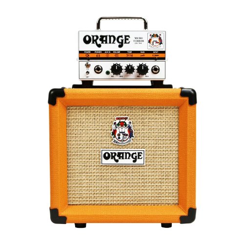 Orange Amps Micro Terror 20 ワット チューブ プリアンプ コンパクト チューブ アンプ ギター キャビネットとケーブル バンドル付き (3 アイテム)