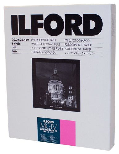 Ilford マルチグレード IV RC デラックス樹脂コーティング VC 紙、8x10、100 パック (光沢)