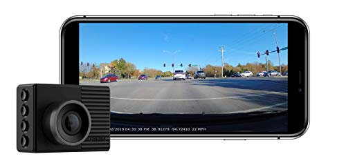 Garmin ダッシュカム46、1080P HDの広い140度の視野、2フィートのLCD画面と音声制御、自動インシデント検出と記録を備えた非常にコンパクト