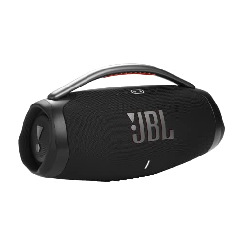  JBL Boombox 3 - ポータブル Bluetooth スピーカー、パワフルなサウンドと驚異的な低音、IPX7 防水、24 時間の再生時間、パワーバンク、スピーカー ペアリング用の...