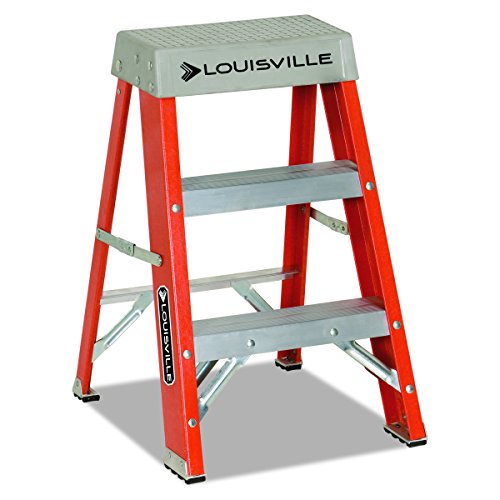 Louisville Ladder 耐荷重300ポンドのグラスファイバー製はしご...
