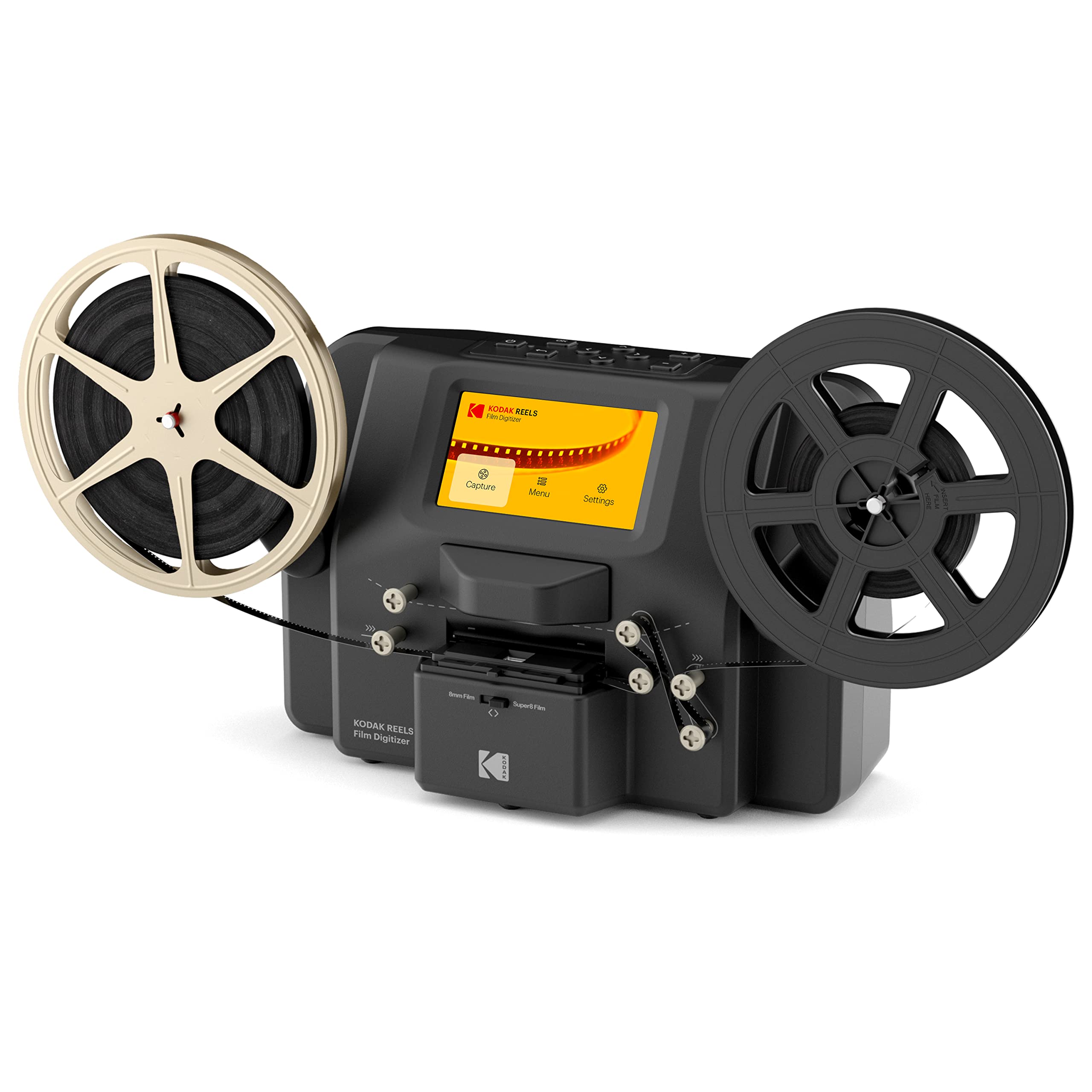  Kodak REELS 8mm & スーパー 8 フィルムデジタイザーコンバーター Big 5 スクリーン付き、スキャナーはフィルムをフレーム単位でデジタル MP4 ファイルに...
