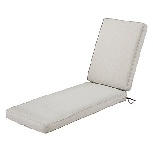 Classic Accessories LLC クラシックアクセサリーMontlakeWater-Resistant 80 x 26 x 3 Inch Patio Chaise Lounge Cushion、Heather Grey