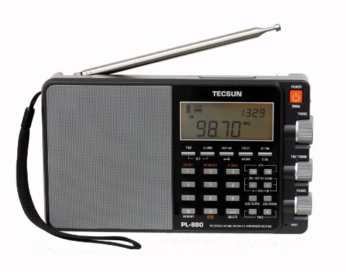 Tecsun PL880 ポータブル デジタル PLL デュアル コンバージョン AM/FM、SSB (単側波帯) 受信付き長波および短波ラジオ