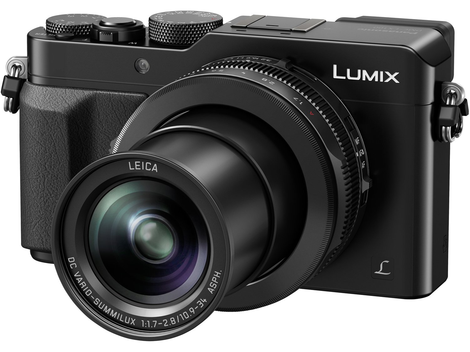 Panasonic LUMIX LX100 4Kオートフォーカスカメラ、3.1XライカDCバリオ-SUMMILUX F1.7-2.8レンズ、パワーOIS、12.8メガピクセル、DMC-LX100K（USA BLACK）