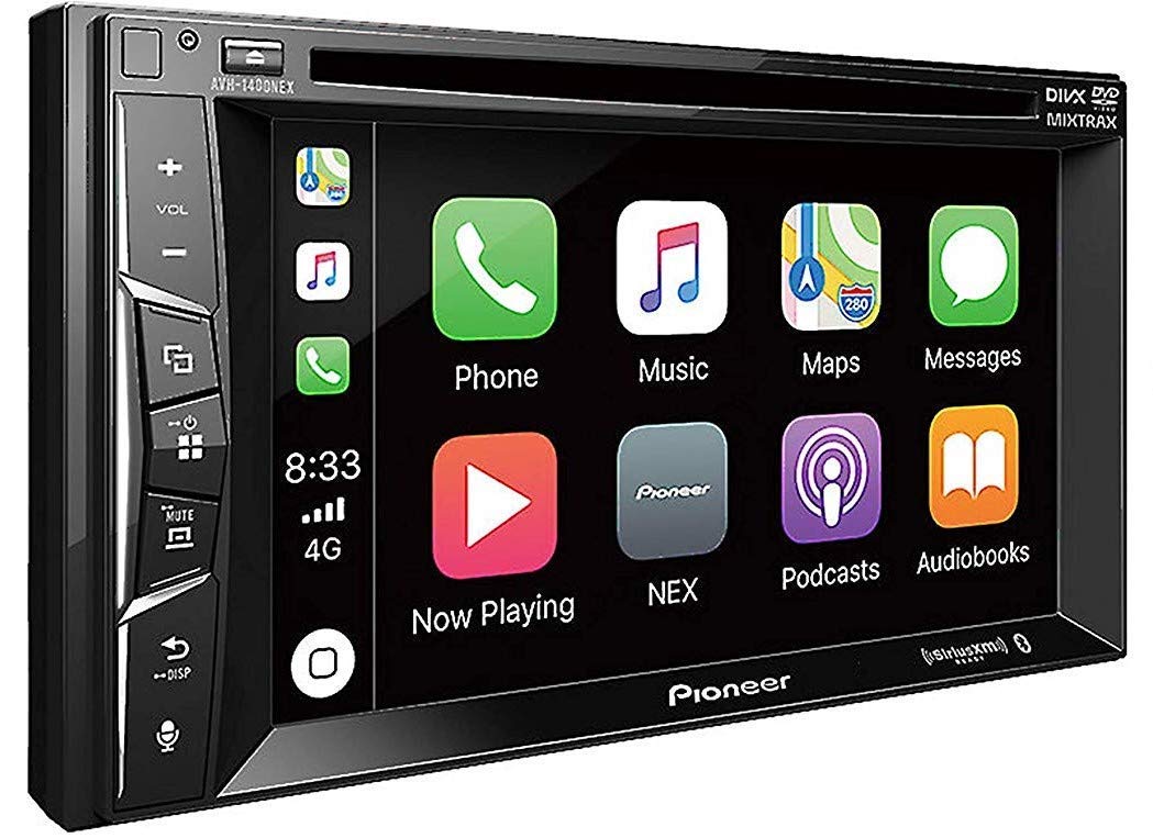 Pioneer AVH-1400NEX 6.2 フィート ダブルディン インダッシュ Nex DVD レシーバー、Bluetooth、Apple Carplay、Siriusxm 対応