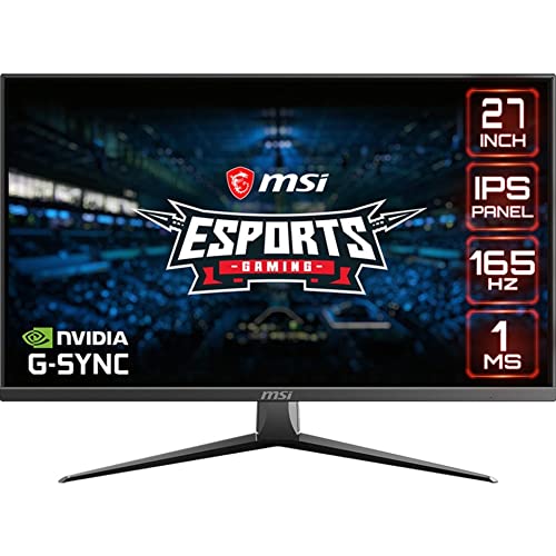 MSI FHD IPS ゲーミング G-Sync 互換 HDR 対応 1ms 1920 x 1080 165Hz リフレッシュ レート 27 インチ ゲーミング モニター (Optix MAG2732)