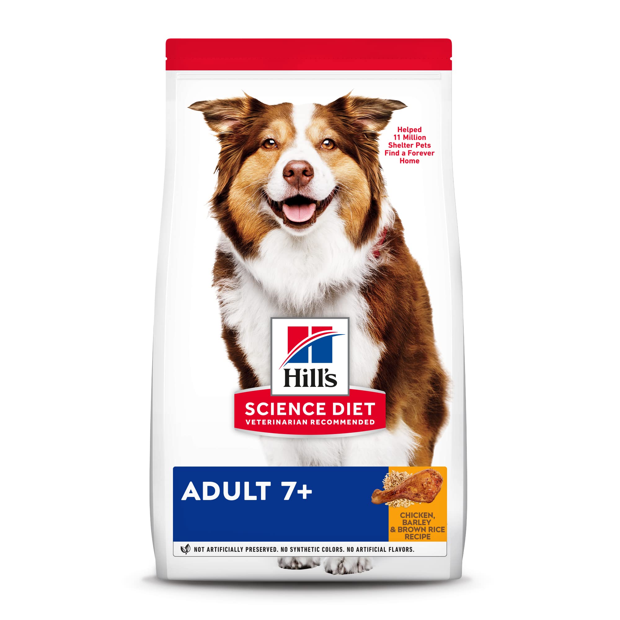 Hill's Science Diet ドライドッグフード、7歳以上のシニア犬用、チキンミール