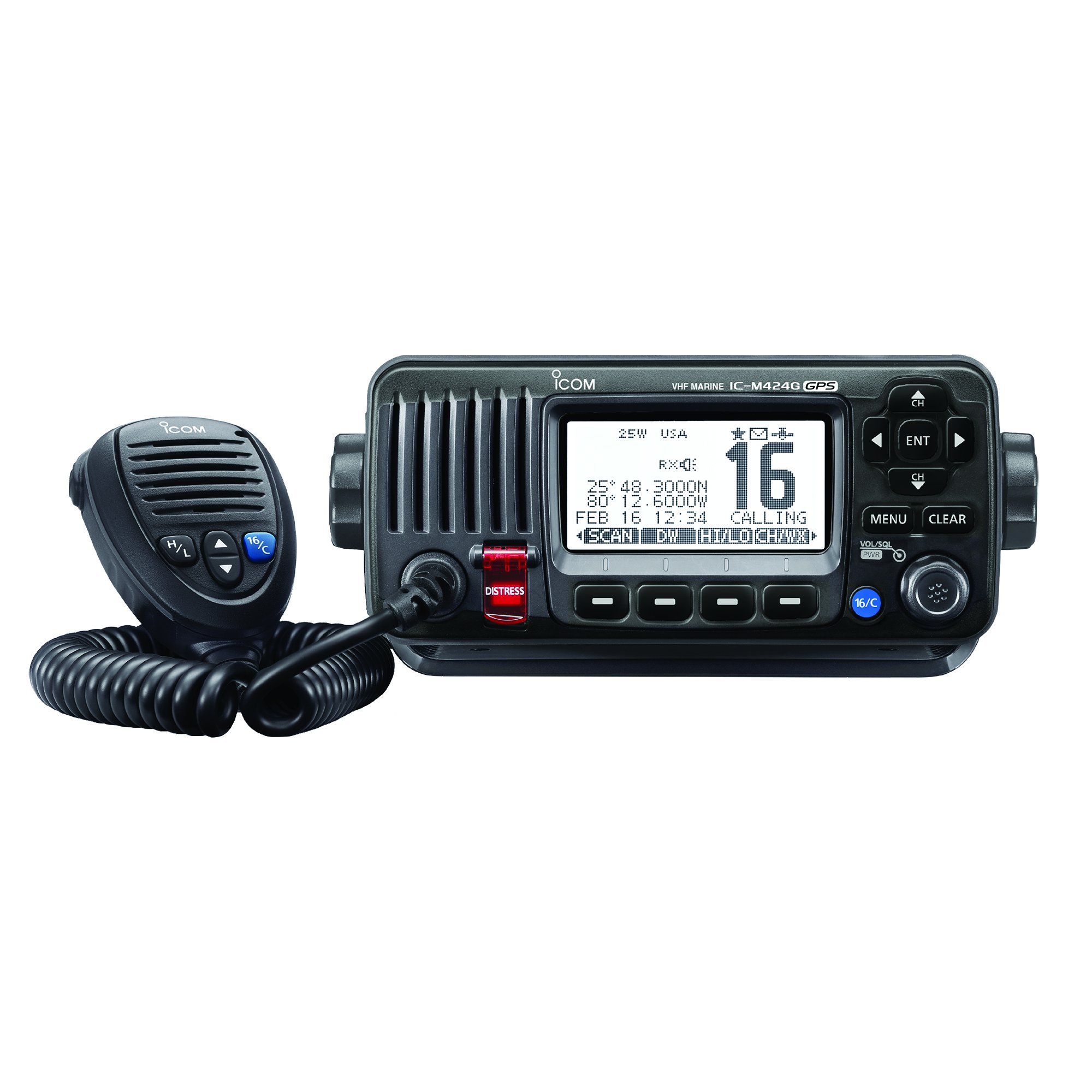 ICOM M424G 21 固定マウント VHF ラジオ (GPS 内蔵)...