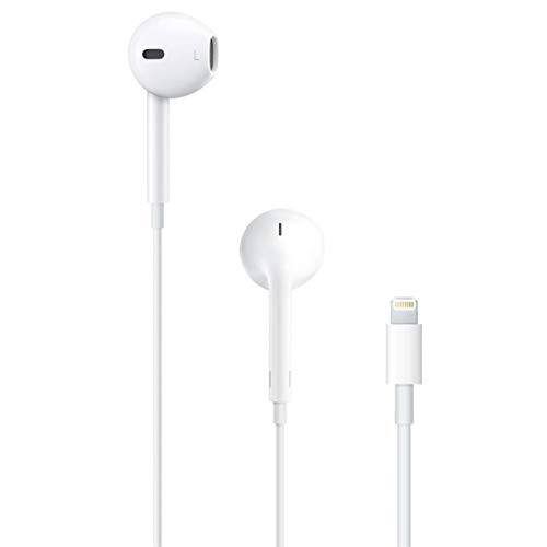Apple Lightning コネクタを備えた EarPods ヘッドフォン。音楽、通話、音量をコントロールするためのリモコン内蔵マイク。 iPhone用有線イヤホン