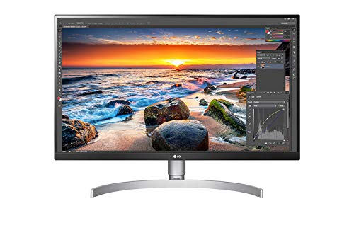 LG 27UL850-W 27 インチ UHD (3840 x 2160) IPS ディスプレイ、VESA DisplayHDR 400 および USB Type-C 接続付き、ホワイト