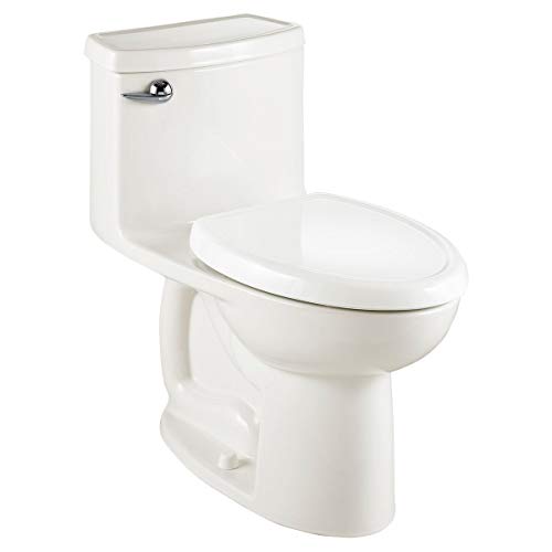 American Standard 2403128.020 コンパクト カデット 3-FloWise トールハイト 1 ピース 1.28 GPF シングル水洗細長いトイレ シート付き、ホワイト