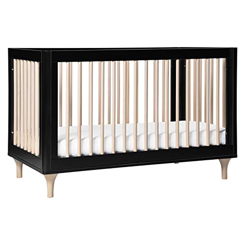 Babyletto Lolly 3-in-1 Convertible Crib with Toddler Bed Conversion Kit in Navy / Washed Natural、Greenguard Gold Certified