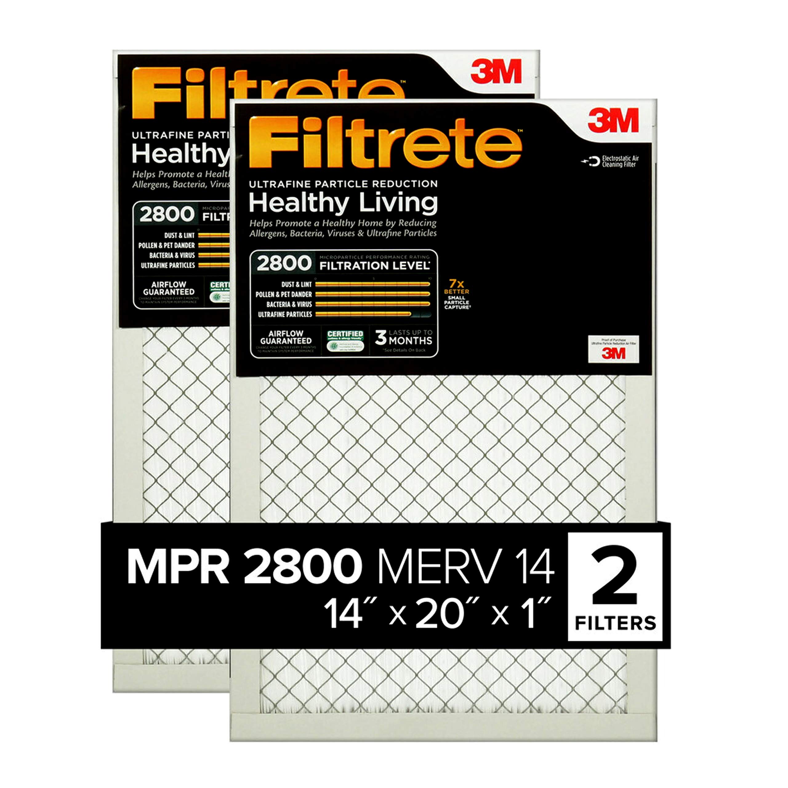Filtrete 20x25x1、AC 炉エアフィルター、MPR 2800...
