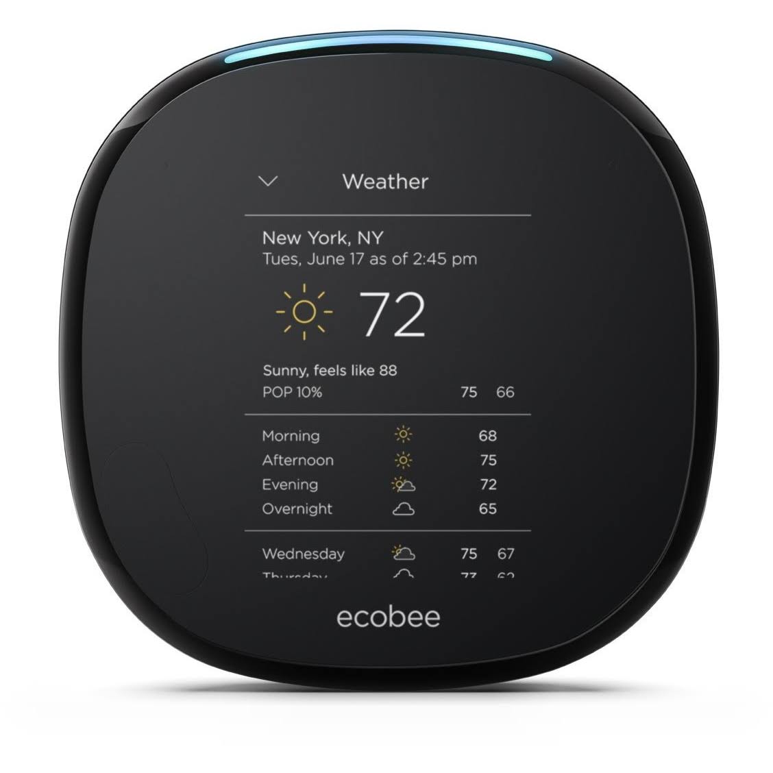 ecobee センサー付き Alexa 対応サーモスタット、Amazon Alexa と連携