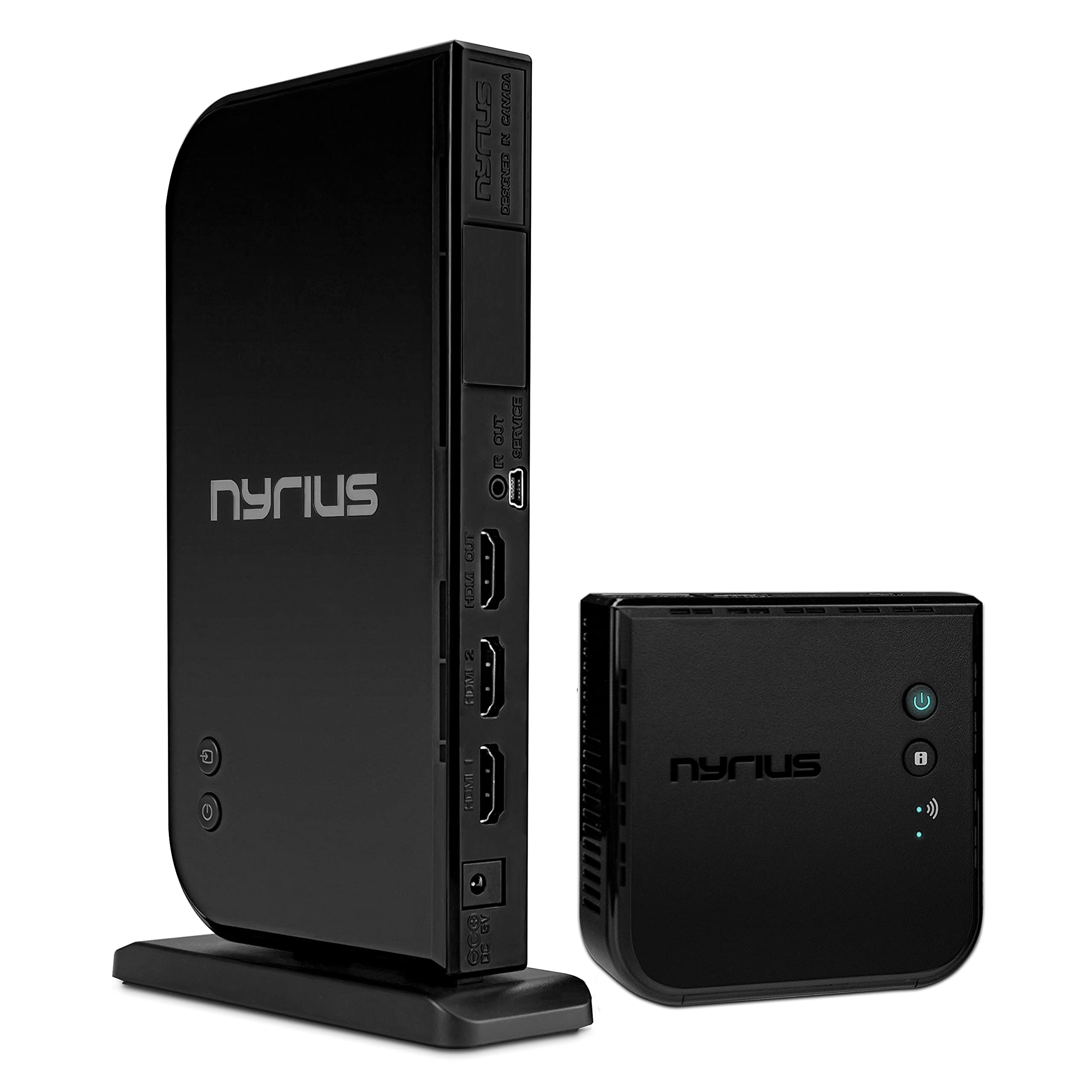  Nyrius Aries Home+ ワイヤレス HDMI 2X 入力トランスミッター & レシーバー、ケーブル ボックス、衛星、ブルーレイ、DVD、PS4、PS3、ラップトップ、PC からの...
