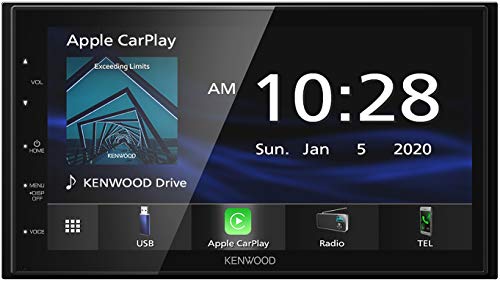 KENWOOD DMX47S 6.8 フィート 静電容量式タッチ スクリーン デジタル マルチメディア レシーバー、Apple CarPlay および Android Auto 搭載 (CD は再生できません)